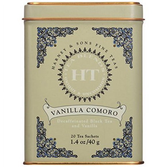 Harney & Sons Thés Fins Vanille Comoro Boîte Métallique - Sachets de 20 Unités (Lot de 3)