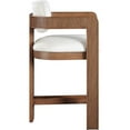 thumbnail image 3 of Pemberly Row Modern / Contemporary Cream Linen Textured Fabric Stool, 3 of 10