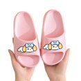 thumbnail image 4 of CYRBOKO Girls Slippers, Loungewear Open Toes Cozy Indoor Non-Slip Kids Slippers Pink Size 1-1.5 (Big Kids), 4 of 4