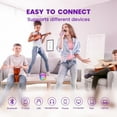 thumbnail image 5 of BONAOK Mini Karaoke Machine for Kids, Portable Karaoke Speaker with 2 Wilreless Microphones and Bluetooth for Home Party, Birthday Gifts for Girls(Purple), 5 of 11