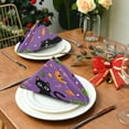 thumbnail image 3 of 6 Pack 20'' x20" Satin Table Napkins Dinner Napkins for wedding Party Decoration events Black Cats and Candy, 3 of 6