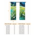 thumbnail image 6 of Blue Green Forests Blackout Curtains for Bedroom, Spring Oil Painting Daisy Nature Landscape Thermal Insulated Kitchen Drapes with Grommets, Light Blocking Window Treatment, 2 Panels 52" x 45", 6 of 7