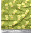 thumbnail image 1 of Soimoi Green Cotton Cambric Fabric Lemon Slice Vegetable Print Sewing Fabric Yard 42 Inch Wide, 1 of 3
