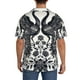 thumbnail image 3 of Fotbe Artistic Black White Peacocks Camisa Estampada de Manga Corta para Hombre, Casual de Verano, Estilo Playero, Sin Arrugas-Medium, 3 of 5