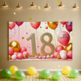 thumbnail image 4 of Sparkling 18th Birthday Banner Backdrop with Glittery Elements Party Decorations Photography Props for Birthday Party Celebrations Happy Birthday Event Background, 4 of 7