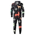 thumbnail image 6 of XUNHAO Matching Christmas Family Outfit Parent Child Outfit Snowflake Deer Christmas Print Hooded Zipper Home Jumpsuit Outdoor Photography Set, 6 of 6