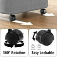 thumbnail image 6 of SpaceAid 110L Laundry Hamper with Wheels and Lid, Large Tall Clothes Basket Bin, Grey, 6 of 7