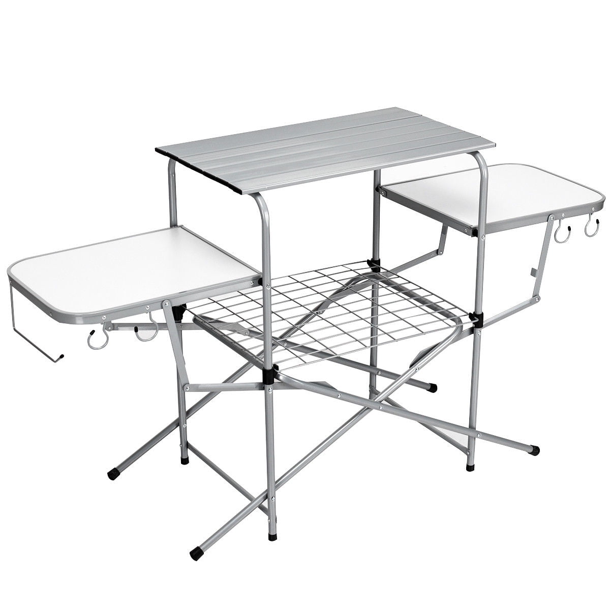 Camp Field Camping Table with Adjustable Legs for Beach, Backyards 