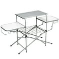 thumbnail image 2 of Gymax Fashion Portable Grilling Stand Folding BBQ Table Camping Table with Carrying Bag, 2 of 6