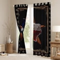 thumbnail image 3 of Homewish Rustic Texas Stars Curtains Pack of 2 (42x84 Each), American Flag Curtains Blackout, Teens Adult Men Women Bedroom Curtains, Blackout Curtains Bedroom Decor, 3 of 5