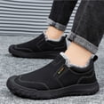 thumbnail image 6 of Knivor Winter Cozy Slip On Boots for Men Corduroy Fleece Lined Casual Shoes Warm Closed Toe Walking Winter Boots Non Slip for Everyday Wear, 6 of 8