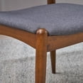 thumbnail image 3 of Bellamy Studios Trieste Mid Century Fabric Dining Chairs, Charcoal, Walnut, 3 of 13