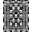 Black White, Pattern 2, variant on ODIKA Skull Pixelated Beast Cranium Geometric Block Framework Edgy for Home Office, Gaming Room, Under Desk, Non-Slip Chair-Friendly