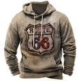 thumbnail image 2 of Sudadera con capucha retro para hombre, nueva sudadera con capucha con estampado 3D de ROUTE 66, sudaderas casuales de gran tamaño para hombre, sudaderas de moda urbana 6XL, 2 of 5