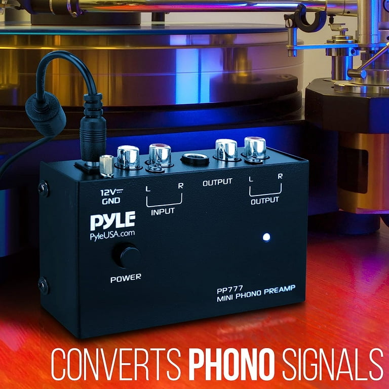 Preamplificatore Phono Pyle Per Giradischi - Mini Ampli Stereo Con Ingressi RCA, Alimentazione A Batteria O DC - Foto 13