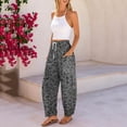 thumbnail image 5 of Textilo Womens Barrel Sweatpants Cheetah Print Wide Leg Pant with Side Pockets Drawstring Elastic Waist Trouser Baggy Comfy Casual Lounge Fall Winter Slacks, 5 of 7
