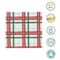thumbnail image 3 of Christmas Plaid PEVA Vinyl Tablecloth, Indoor Outdoor, Red Green, Polyester Flannel Backed, 3 of 5