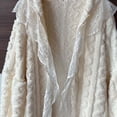 thumbnail image 5 of Hrsba Fleece Womens Robe Lace Trim Fashion Soft Long Robe, 5 of 7