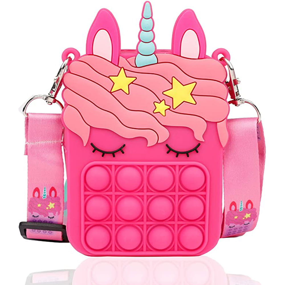Push Poppit Bubble Bag Fidget Toys Sensory Stress Relief Toys Rainbow Girls Gift 