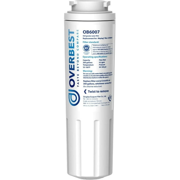 Overbest UKF8001 Refrigerator Water Filter 4, EDR4RXD1