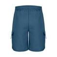 thumbnail image 4 of YLSDY Men's Cargo Shorts Casual Lightweight Quick Dry Summer Outdoor Hiking Drawstring Multi-Pocket Relaxed Fit Cargo Shorts Blue XXL, 4 of 7