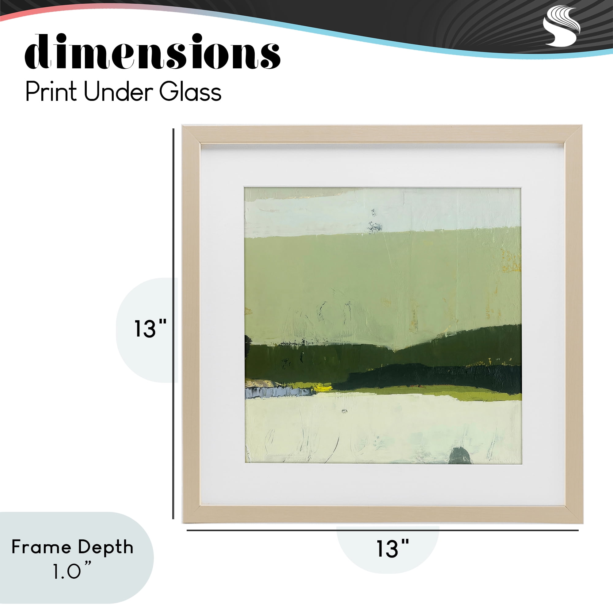 Stupell Industries Bloom Serene Layered Landscape Birch Framed Print Under Glass, design by Julia Foug
