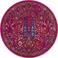 thumbnail image 1 of Unique Loom Calypso Tapis Zone Surteint 4' x 4' Rond Fuchsia/or, 1 of 2