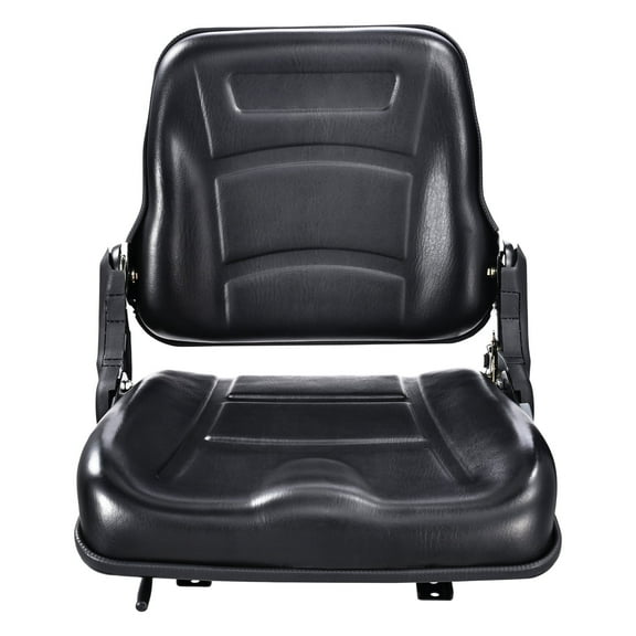 KFFKFF Forklift Seat, Foldable Tractor Seat with Adjustable Backrest and Safety Micro Switch, 6.3-13.4 inch Extended Slot for Tractors, Loaders, and Excavators