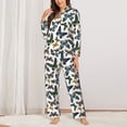 thumbnail image 2 of Sikiie Watercolor Butterflies Women's Long-Sleeve Shirt and Full-Length Bottom Pajama Set (s-xxl)-XX-Large, 2 of 7