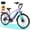 Pale purple, variant on ESKUTE C200 70-Mile Electric Bike for Adults with 840Wh Removable Battery, 1300W Peak Power Ebike, Up to 28MPH Speed, 26" Tires, 7-Speed Adjustable Stem Step-Over E-Bicycle,Purple, UL2849