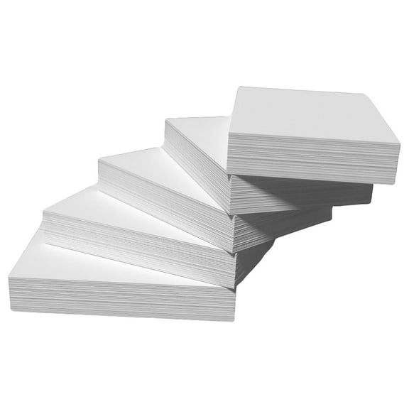 - Blank Unruled Index Cards - 4 x 6 Inches - White - 500 Cards - 5 Packages of 100 - Standard 110# Index Card Stock - 199 GSM - .009 Thick