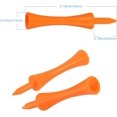thumbnail image 2 of 100 tees de golf de plástico naranja de 70 mm, tees de golf de castillo duraderos, para driver de golf, tapetes de golf y pelotas de golf de plástico, un juego de material plástico naranja, 2 of 5