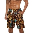 thumbnail image 2 of Xysaqa Big & Tall Mens Swim Trunks Novelty Tropical Printed Swimming Board Shorts Swimwear Hawaiian Beach Holiday Party Summer Bathing Suits with Pockets & Elastic Waist 3X 4X 5X Clearance, 2 of 5