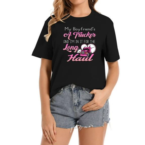 Proud Truck Drivers Girlfriend Wife Of A Trucker Clothes T-Shirt