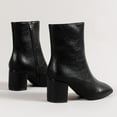 thumbnail image 6 of Tawop Boots for Women Ankle Chunky High Heel Side Zip Pointy Toe Winter Black Boots, 6 of 7