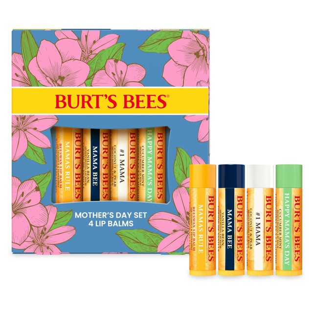 Set de Bálsamos Labiales Burt's Bees Beeswax Vanilla Bean Cucumber Mint Coconut and Pear Hydratación