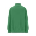thumbnail image 5 of cfhntfmh Women's Turtleneck Sweaters Trendy Solid Color Pullover Casual Long Sleeve Soft Comfy Oversized Split Hem Sweaters, 5 of 6