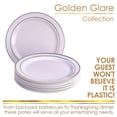 thumbnail image 3 of Disposable Dinnerware Set, 20 Side Plates Glare White/Gold (7.5"), 3 of 5