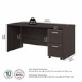 thumbnail image 2 of Studio C 66W Office Desk and Mobile File Cabinet in Storm Gray - Engineered Wood, 2 of 6