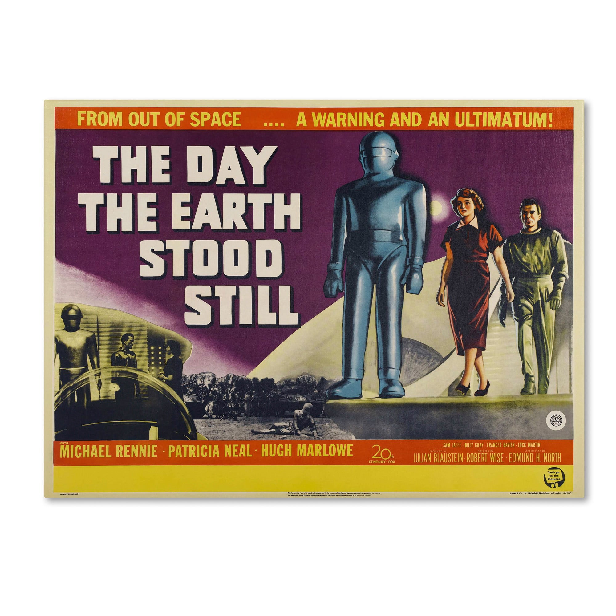 Trademark Fine Art "Day Earth Stood Still" Canvas Art by Vintage Apple Collection
