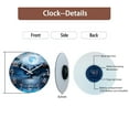 thumbnail image 6 of Blue Wall Clock 16 Inch Round Silent Non-Ticking Battery Operated Wall Clocks Glass Moon Forest Deer Decorative Clock for Kitchen Living Room Home Office, 6 of 6