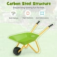 thumbnail image 6 of Gymax Kids Wheelbarrow Carbon Steel Wheel Barrel w/ Non-Slip Handles Thickened PP Wheel, 6 of 10