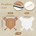 thumbnail image 2 of Pin Display Cork Tray Wooden Baseball Shape Wall Mounted Brooch Board Bulletin Display Board for Brooch Pin Storage Office Home Festival Decor 8.46X7.87 inch White, 2 of 5
