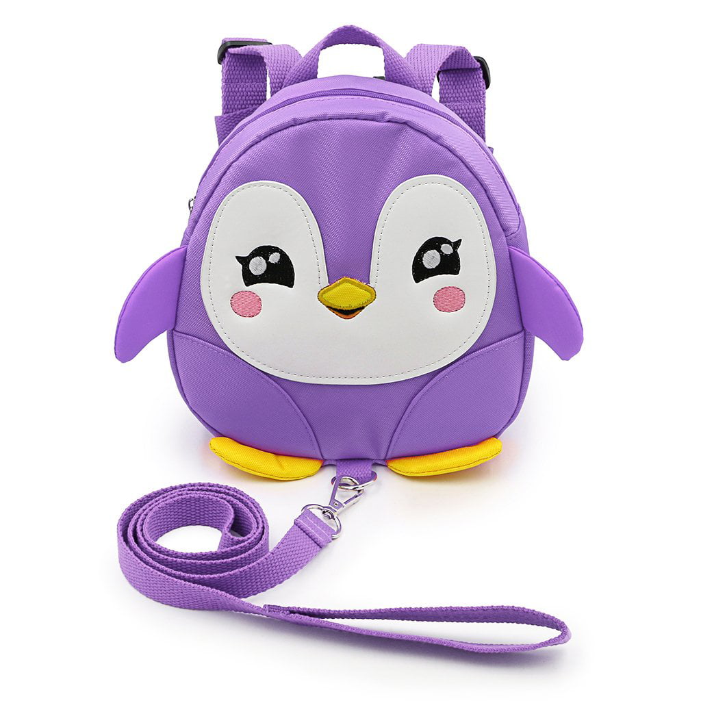 4 Pieces Toddler Leashes Penguin Toddler Backpacks with Leash Anti Lost Wrist Link Wristband Toddler Walking Safety Backpack Anti-Lost Travel Bag Harness Rein Safety Leash Strap for Kid Child Girl Boy 