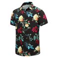 thumbnail image 2 of Camisas con estampado floral tropical en 3D para hombre, camisas y blusas hawaianas casuales de manga corta, camisa de playa con botones para hombre, 2 of 4
