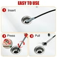 thumbnail image 4 of 61 Inch Drain Snake Hair Drain Clog Remover Tool - Sink Drain Cleaner for Toilet Sewer Shower Kitchen Bathroom Tub Clogged Drains Opener Cleaning Tool, Flexible Grabber Claw Pick Up Reacher Tool, 4 of 7