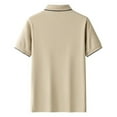 thumbnail image 3 of Muscularfit Plain Mens Polo Shirts Oversized Button Up Yellow Dress Shirts Collared Short Sleeve T-Shirt Big & Tall Tops,XXXL, 3 of 4