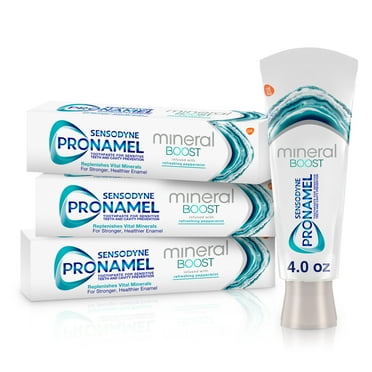 Sensodyne Pronamel Mineral Boost Sensitive Toothpaste, Peppermint 4 oz, 3 Pack