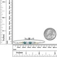 thumbnail image 4 of Gem Stone King 925 Silver and 10K Yellow Gold Blue Moissanite and White Moissanite and White Lab Grown Diamond Bracelet for Women | 2.02 Cttw | Gemstone | Round 5MM | Fully Adjustable 9 inch, 4 of 5