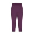 thumbnail image 4 of Tauxra High Waisted Capri Leggings with Pockets for Women Casual Solid Color 95% Polyester 5% Spandex 1 Piece, 4 of 4